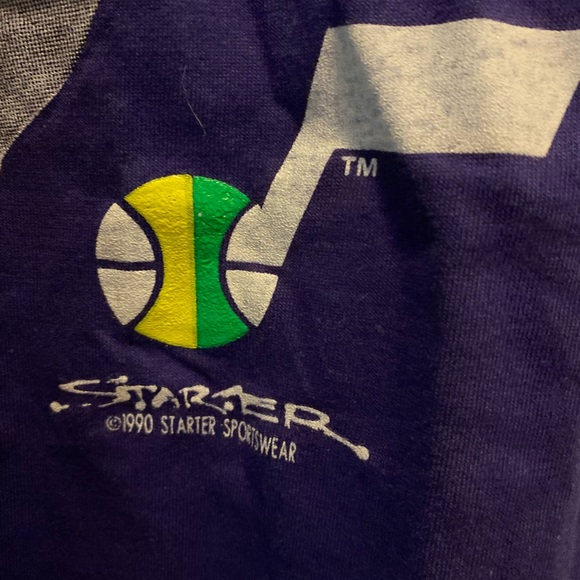 **SOLD** Vintage Deadstock John Stockton 1990 Starter Shirt - Picture 4 of 7